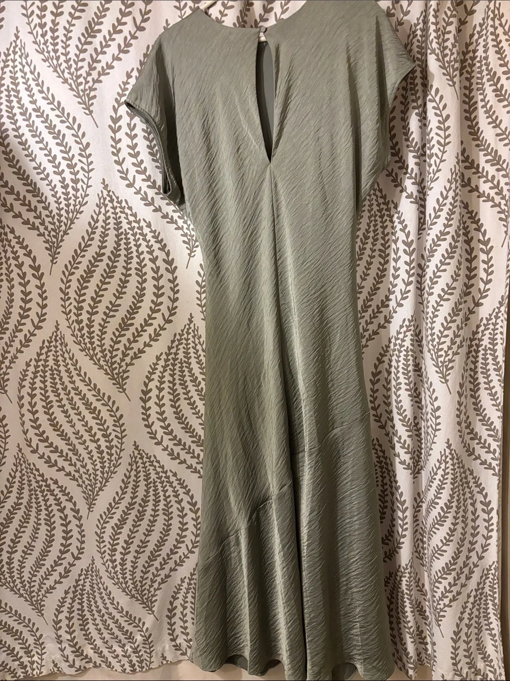 Abercrombie & Fitch Olive Green Short-Sleeve Maxi Dress